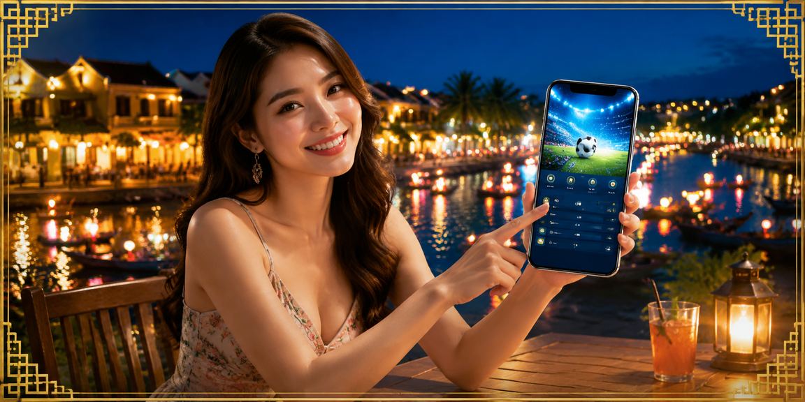 Người chơi tại Hội An xem kết quả cá cược thể thao và nhận thưởng trên điện thoại